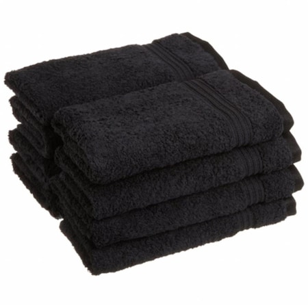 Superior Superior Egyptian Cotton 8-Piece Hand Towel Set  Black NS HTOWEL BK